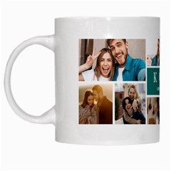 Personalized 6 Photo Couple Name Mug - White Mug