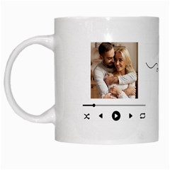 Personalized Photo Couple Name Love Song Mug - White Mug