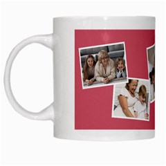 Personalized 4 Photo Family Name Any Text Mug - White Mug