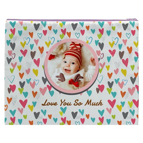 Personalized Photo Any Text Name Cosmetic Bag By Joe Back