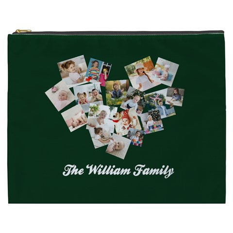 Personalized Photo Any Text Family Name Cosmetic Bag By Joe Front