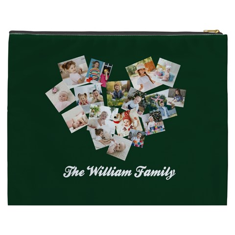 Personalized Photo Any Text Family Name Cosmetic Bag By Joe Back