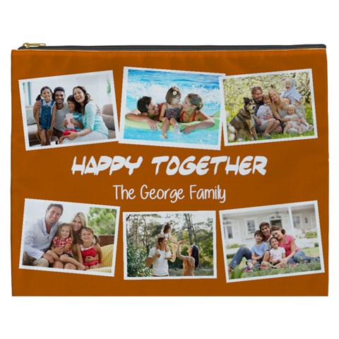 Personalized Photo Family Love Any Text Cosmetic Bag By Joe Front