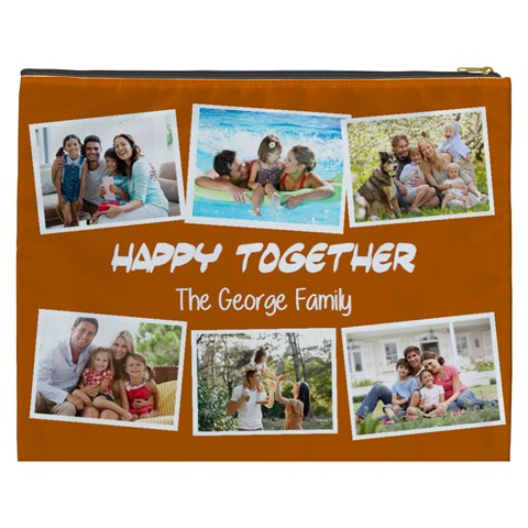 Personalized Photo Family Love Any Text Cosmetic Bag By Joe Back