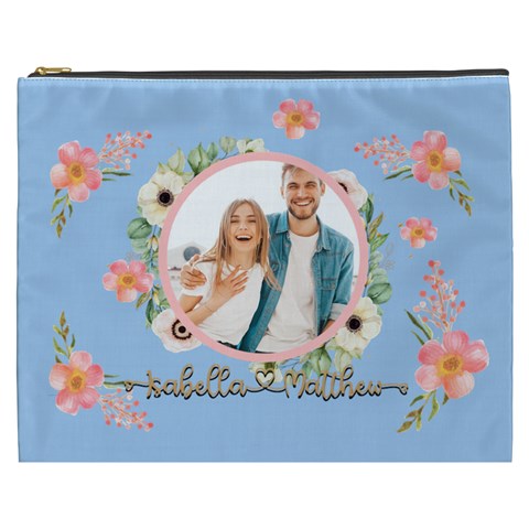 Personalized Photo Love Name Cosmetic Bag By Joe Front