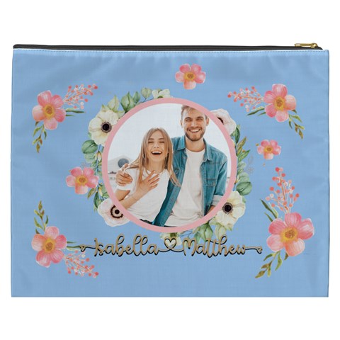 Personalized Photo Love Name Cosmetic Bag By Joe Back