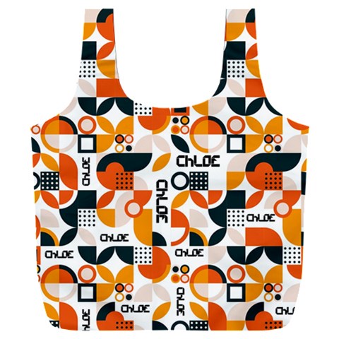 Personalized Geometric Any Text Recycle Bag By Joe Back