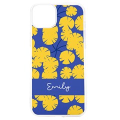 Personalized Yellow Flower Pattern Name UV Print Case - iPhone 15 TPU UV Print Case
