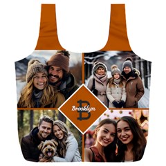 Personalized Initial Name Any Text Photo Recycle Bag (6 styles) - Full Print Recycle Bag (XXXL)