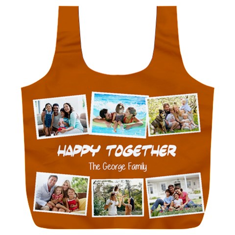Personalized Photo Family Love Any Text Recycle Bag By Joe Front