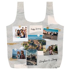 Personalized Collage Travel Photo Any Text Recycle Bag (6 styles) - Full Print Recycle Bag (XXXL)
