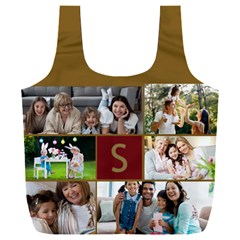 Personalized Initial 6 Photo Recycle Bag - Full Print Recycle Bag (XXXL)