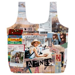 Personalized Life Adventure Style Travel Collage Photo Name Recycle Bag - Full Print Recycle Bag (XXXL)