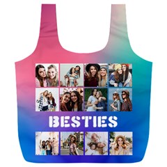 Personalized 12 Photo Besties Any Text Recycle Bag - Full Print Recycle Bag (XXXL)