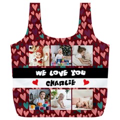 Personalized Photo We Love You Name Any Text Recycle Bag - Full Print Recycle Bag (XXXL)