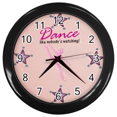 dance clock - Wall Clock (Black)
