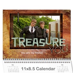 Chris & Steve Senior Pics Calendar - Wall Calendar 11  x 8.5  (12-Months)