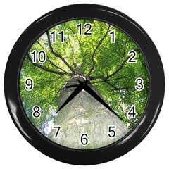black framed tree clock - Wall Clock (Black)