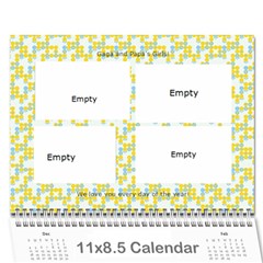 gin calender - Wall Calendar 11  x 8.5  (12-Months)