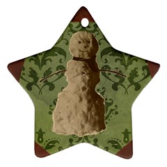 Star Snowman Ornament - Ornament (Star)