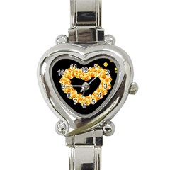 Floral Heart Valentine Watch - Heart Italian Charm Watch