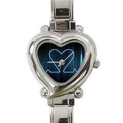 Modern Love Heart Charm Watch www.CatDesignz.com - Heart Italian Charm Watch
