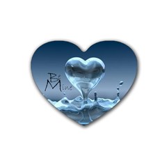 Modern Love Heart Coaster www.CatDesignz.com - Rubber Coaster (Heart)