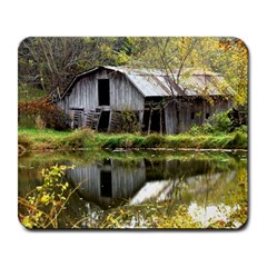 Seeing Double Barns - Large Mousepad