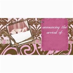baby girl announcement - 4  x 8  Photo Cards