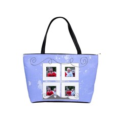 Blue Shoulder Bag - Classic Shoulder Handbag