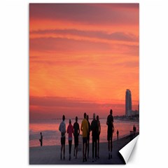 SoBe sunset - Canvas 12  x 18 