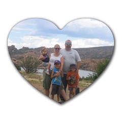 Mousepad picture of our first family hike - Heart Mousepad