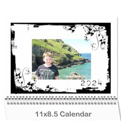 Classic Swirly Grunge  2024 Calendar  - Wall Calendar 11  x 8.5  (12-Months)