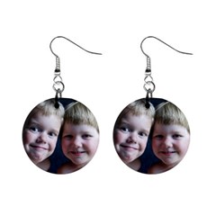 My kids on earrings! - Mini Button Earrings