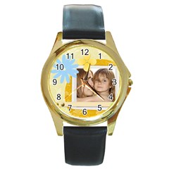 kids - Round Gold Metal Watch