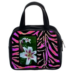 Psychadelic Zebra Handbag Template - Classic Handbag (Two Sides)
