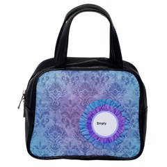 Blue Purple Flower Handbag - Classic Handbag (One Side)