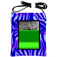 Zebra in Blue sling bag - Shoulder Sling Bag