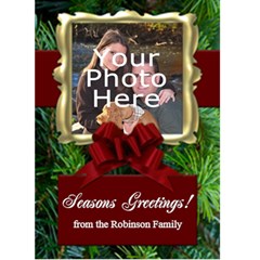 Elegant Pine Personalized Photo Christmas Card - Greeting Card 5  x 7 
