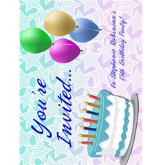 Custom Birthday Party Invitations - Greeting Card 4.5  x 6 