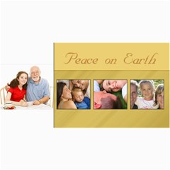 Peace on Earth Gold Photo Holiday Christmas Cards - 4  x 8  Photo Cards