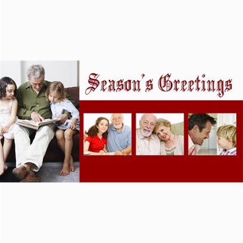 Season s Greetings Red And White Holiday Photocards By Angela 8 x4  Photo Card - 1