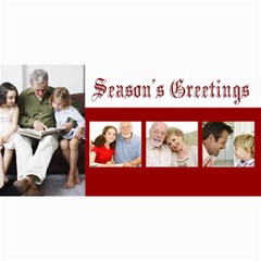 Season s Greetings Red and White holiday photocards - 4  x 8  Photo Cards