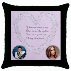 Keep me in your Heart pillow - Throw Pillow Case (Black)