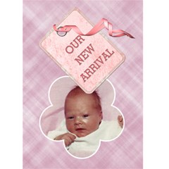 It s A Girl Card - Greeting Card 5  x 7 