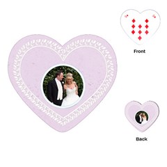 Lavender lace wedding heart cards - Playing Cards Single Design (Heart)