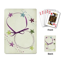 Playing Card- Flowers and glitter template - Playing Cards Single Design (Rectangle)