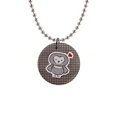 Owl necklace - 1  Button Necklace