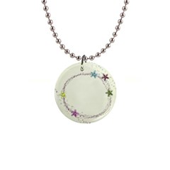 Glitter Photo necklace - 1  Button Necklace