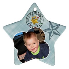 Baby Boy Ornament - Star Ornament (Two Sides)